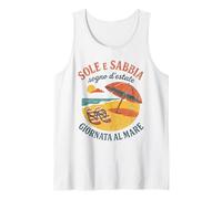 Retro Beach Lover Sun Flip Flop Sand Summer Dream Vacation Canotta