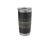 Retro Belfast Irlanda del Nord Bicchiere termico in acciaio inox doppia parete