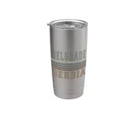 Retro Belgrado Serbia Bicchiere termico in acciaio inox doppia parete