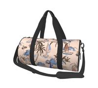 Retro belle barche palme, Borsone da viaggio di grande capacità Borsa rotonda Borsa da viaggio sportiva Borsa da viaggio Borsa da fitness