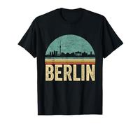Retro Berlino Souvenir Capitale Tedesca Skyline Berlino Maglietta