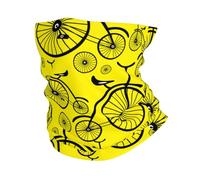 Retro Bicycle Cartoon Yellow Scaldacollo Elastico Passamontagna Multiuso Cerchietto per Capelli per Yoga Escursionismo Campeggio 25X50Cm