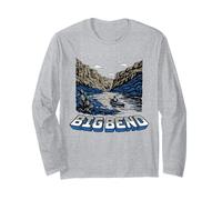 Retro Big Bend National Park Vintage Style Texas Kayak Maglia a Manica