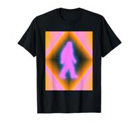 Retro Bigfoot Aura Psychedelic Rainbow Squatch Cryptozoology Maglietta