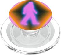 Retro Bigfoot Aura Psychedelic Rainbow Squatch Cryptozoology PopSockets PopGrip per MagSafe