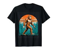 Retro Bigfoot Sasquatch Vintage Foresta Escursionismo Believe Camp Maglietta