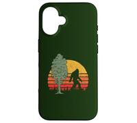 Retro Bigfoot Silhouette & Sequoia Believe! Custodia per iPhone 16
