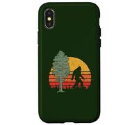Retro Bigfoot Silhouette & Sequoia Believe! Custodia per iPhone X/XS