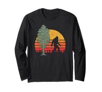 Retro Bigfoot Silhouette & Sequoia Believe! Maglia a Manica