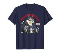 Retro Biker: Custom Motorcycles Lowbrow Wolf Rockabilly 50s Maglietta