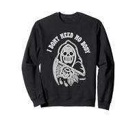Retro Biker Death/Grim Reaper Clothing Lowbrow No Body Felpa