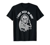 Retro Biker Death/Grim Reaper Clothing Lowbrow No Body Maglietta