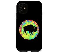 Retro Bisonte Amante Animali, Vintage Bisonte Yak Wildlife Lovers Custodia per iPhone 11
