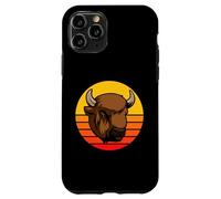 Retro Bisonte Amante Animali, Vintage Bisonte Yak Wildlife Lovers Custodia per iPhone 11 Pro