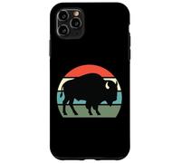 Retro Bisonte Amante Animali, Vintage Bisonte Yak Wildlife Lovers Custodia per iPhone 11 Pro Max