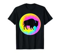 Retro Bisonte Amante Animali, Vintage Bisonte Yak Wildlife Lovers Maglietta