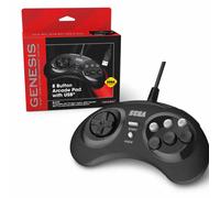 Retro-bit Official SEGA 8-Button Arcade Pad USB for PC Mac Switch Black