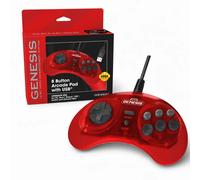 Retro-bit Official SEGA 8-Button Arcade Pad USB for PC Mac Switch Crimson Red