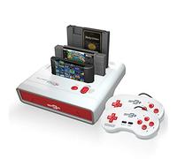 Retro-Bit Super Retro Trio HD Plus 720P 3 in 1 Console System (2018) Bundle con 1 anno di garanzia da Geek Theory - per NES, SNES e Sega Genesis Original Game Cartridges - rosso/bianco
