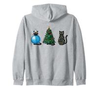 Retro Black Cat Christmas Women Men Kids Felpa con Cappuccio