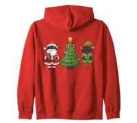 Retro Black Cat Christmas Women Men Kids Felpa con Cappuccio