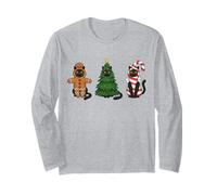 Retro Black Cat Christmas Women Men Kids Maglia a Manica