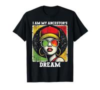 Retro Black Queen Afro Donna Empowerment Melanina Orgoglio Donne Maglietta