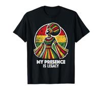 Retro Black Queen Afro Donna Empowerment Melanina Orgoglio Donne Maglietta