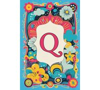 Retro Bloom Q Monogram Initial Journal
