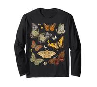 Retro Blue Butterflies Lovers Nature Fairycore Uomini Donne Bambino Maglia a Manica