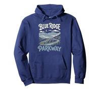 Retro Blue Ridge Parkway Vintage Style 80s National Park Felpa con Cappuccio