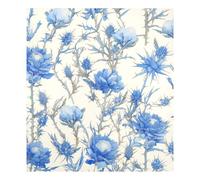 Retro Blue White Roses Thistles and Thorns Copertura magnetica decorativa per lavastoviglie copertura riutilizzabile per frigorifero decorazione vacanza Cubiertas magnéticas para lavavajillas 58,4 x