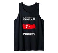 Retro Bodrum Turchia Distressed Turchia Bandiera Canotta