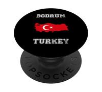 Retro Bodrum Turchia Distressed Turchia Bandiera PopSockets PopGrip Adesivo