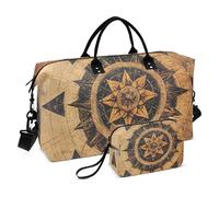 Retro Bohemian Tarocchi Astrologica Pernottamento Viaggio Duffel Bag Weekender Duffel Bag Grande Borsa da Palestra con Toiletry Bag per Yoga Grande Capacità Bolsa de Mano para ropa de