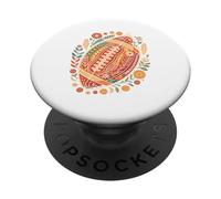 Retro Boho Football With Flowers Fall PopSockets PopGrip Adesivo