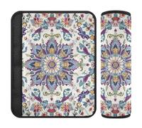 Retro Boho Style Fiore Floreale Semplice 2 Pack Cintura di Sicurezza Spalline per Adulti Stop Cintura di Sicurezza Taglio nel Collo per Sedan forro para cinturon de seguridad