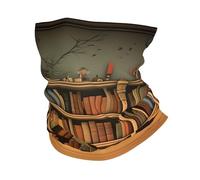 Retro Bookshelf Protezione del Viso Versatili Scaldacollo Elegante Headwrap per Sports Arrampicata Escursionismo 25X50Cm