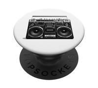 Retro Boom Box anni '80 '90, Ghetto Blaster Cassette Tape Player PopSockets PopGrip Adesivo