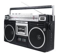 Retro Boombox - Lettore CD portatile con radio AM/FM e registratore a cassette, supporta ingresso SD/USB, stile classico anni '80, per riunioni di famiglia e viaggi