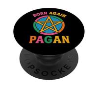 Retro Born Again Pentagramma Pagano Spiritualità basata sulla Terra PopSockets PopGrip Adesivo