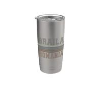 Retro Braila Romania Bicchiere termico in acciaio inox doppia parete