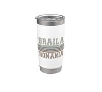 Retro Braila Romania Bicchiere termico in acciaio inox doppia parete