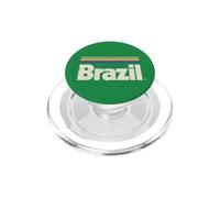 Retro Brasil Bandiera Brasileiro Brasile Bandiera Verde Brasile PopSockets PopGrip per MagSafe