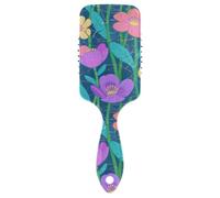 Retro Broken Flowers Modern Decor amichevole cuoio capelluto massaggiatore crescita dei capelli Progettato massaggiatore testa cuoio capelluto per asciugare con manico ergonomico cepillo para cabello