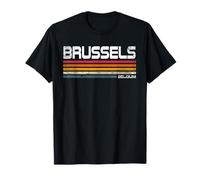 Retro Bruxelles Belgio Indossare Belgio Capitale Bruxelles Vintage Maglietta