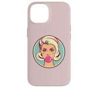 Retro Bubblegum Babe Bionda Pin-Up Style Pop Art Design Custodia per iPhone 14