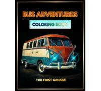Retro Bus Camper Van Coloring Book - 22 Detailed Illustrations - Volume 1