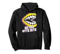 Retro Byte Bite Cultura Pop Retro Video Gioco Felpa con Cappuccio
