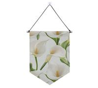 Retro Calla Lily Bianco Banner Hanger per parete con asta telescopica Banner banner festa banner e decorazioni per interni, feste all'aperto